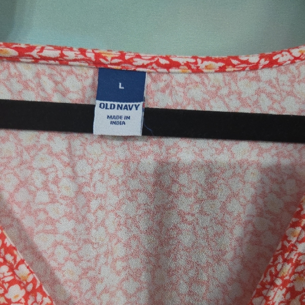 Old Navy Red and White Floral Dress - Picture 2 of 4